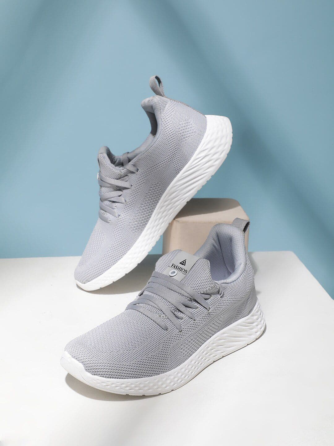OZZOH Men Textured Lace-Up Running Shoes - view 1