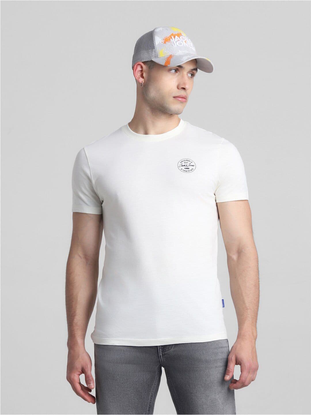 Jack & Jones Short Sleeves Slim Fit Pure Cotton T-shirt - view 1