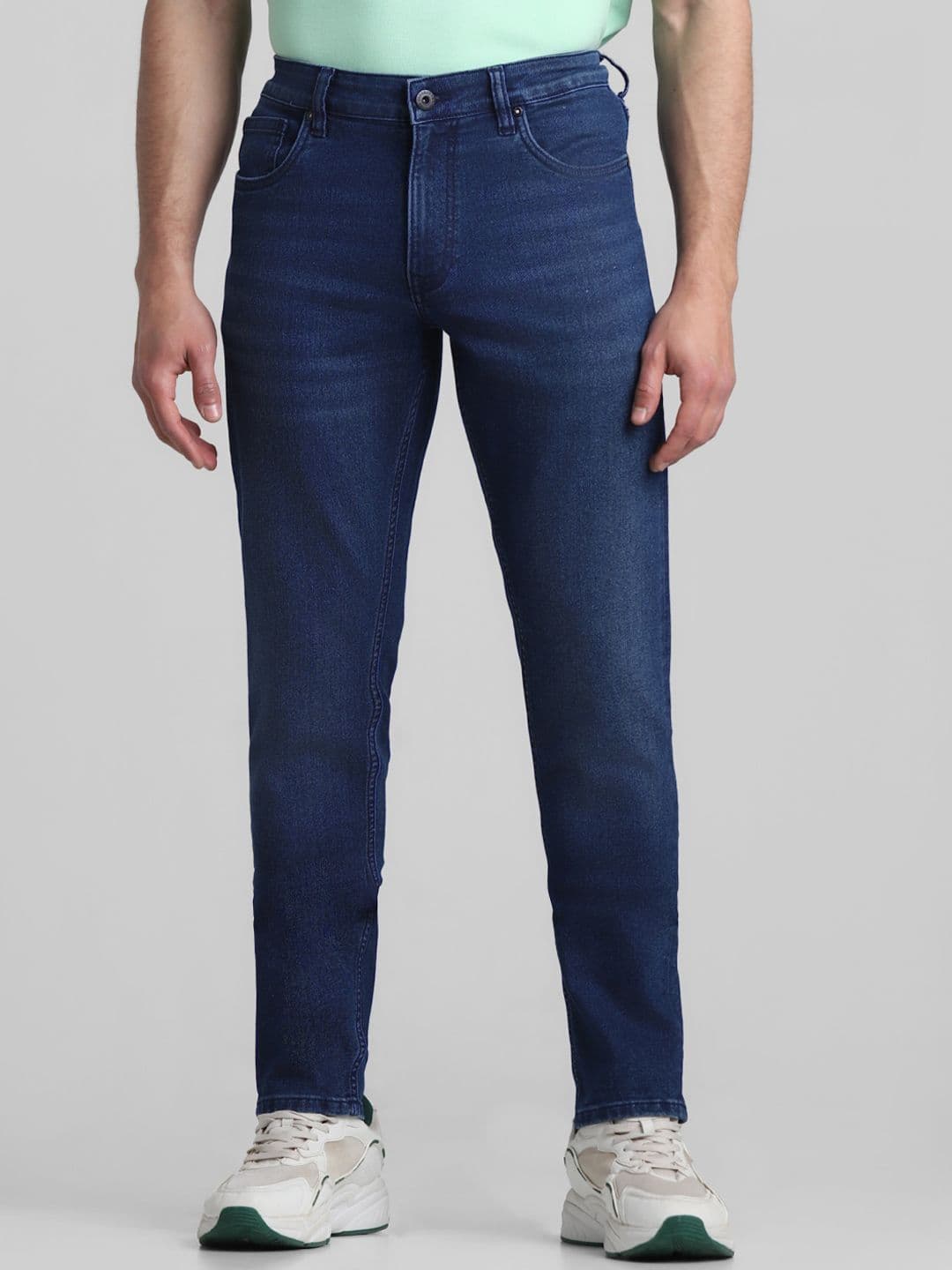 Jack & Jones Men Slim Fit Low-Rise Clean Look Stretchable Jeans - view 1