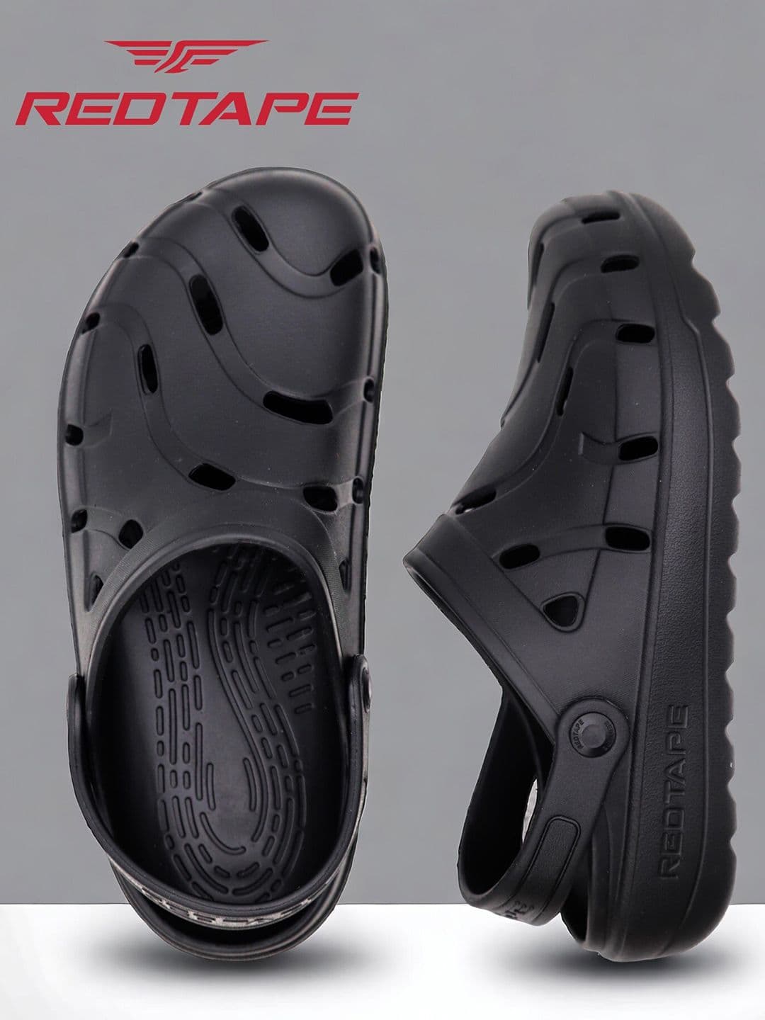 Red Tape Men Self Design Clogs - view 1