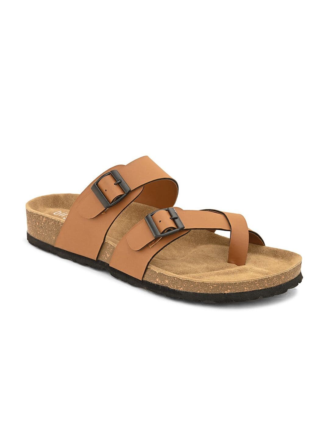 birgos Men Buckle Detailed Leather Comfort Sandals - view 1