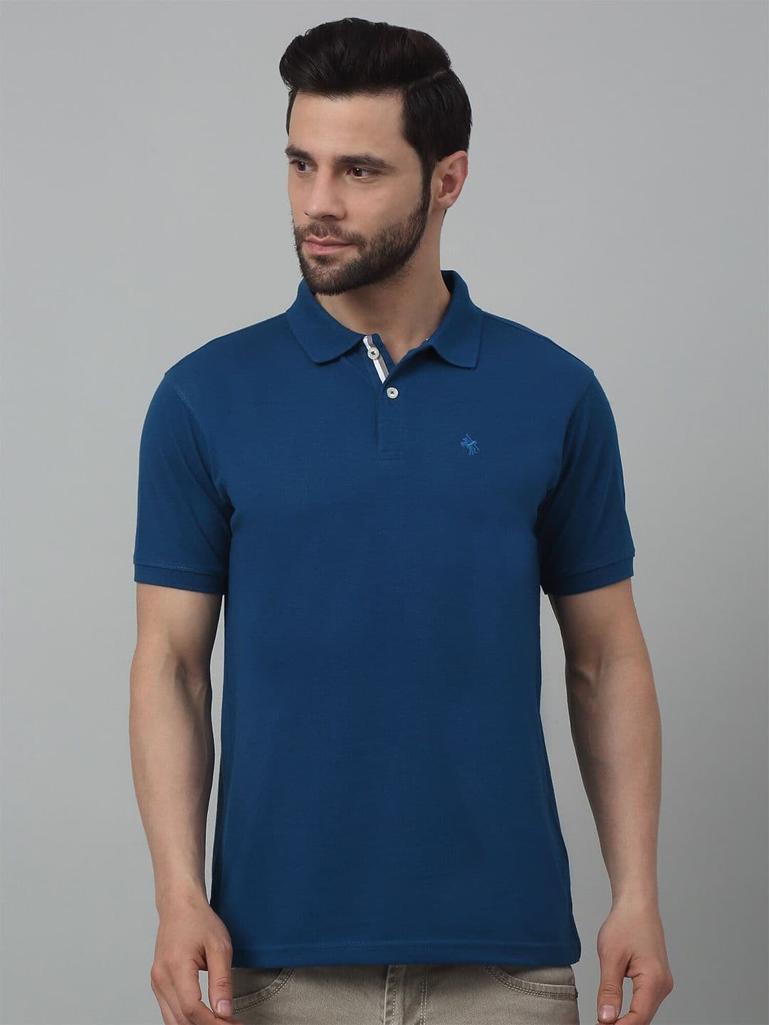 Cantabil Polo Collar Half Sleeves Cotton T-Shirt - view 1