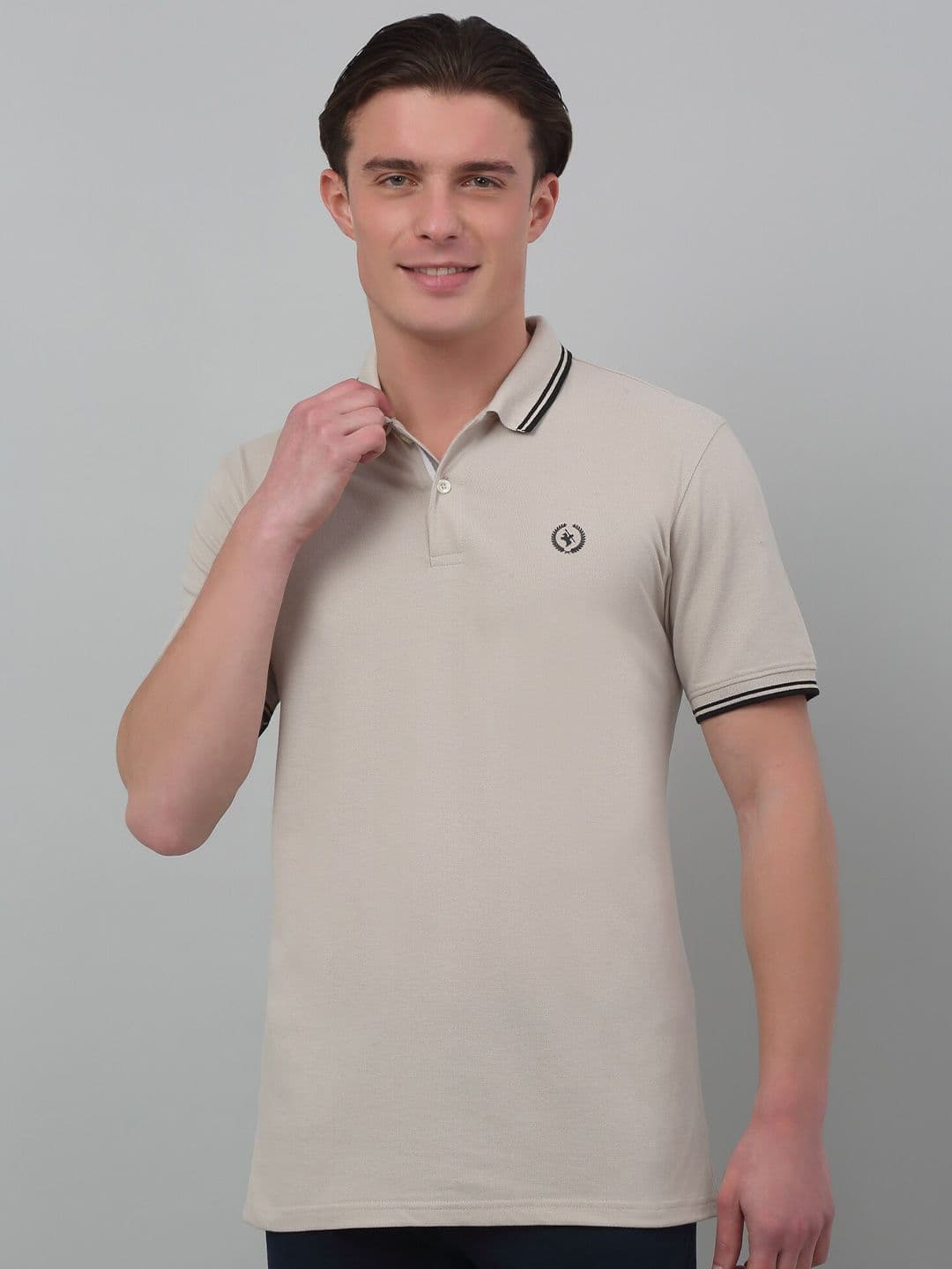 Cantabil Polo Collar Half Sleeves Cotton T-Shirt - view 1