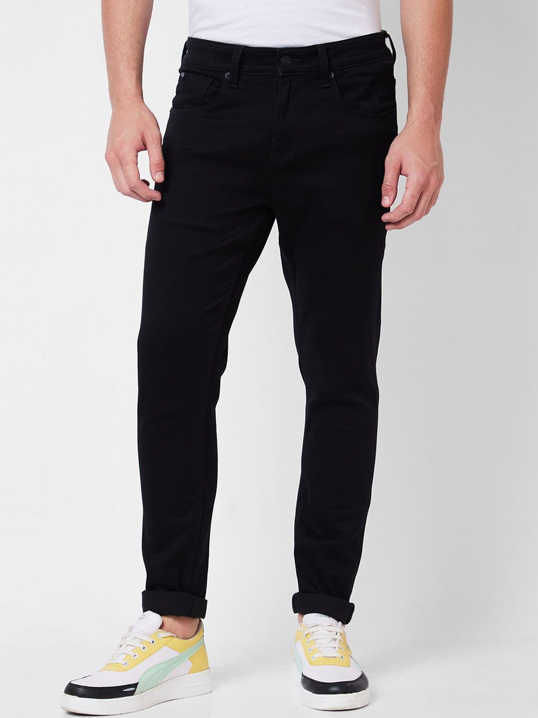 SPYKAR Men Mid Rise Slim Fit Low-Rise Cotton Jeans - view 1