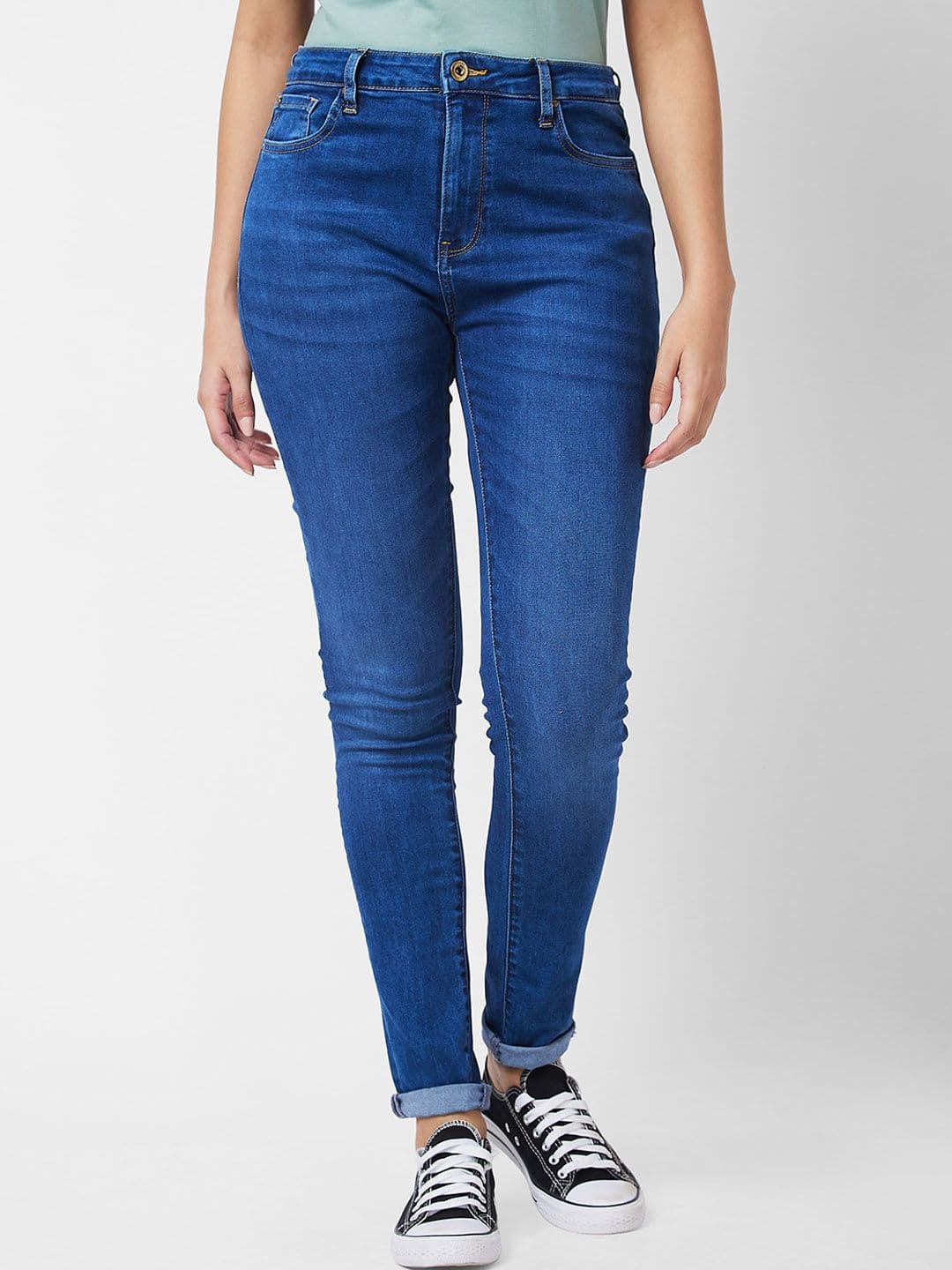 SPYKAR Women Skinny Fit High-Rise Light Fade Jeans - view 1