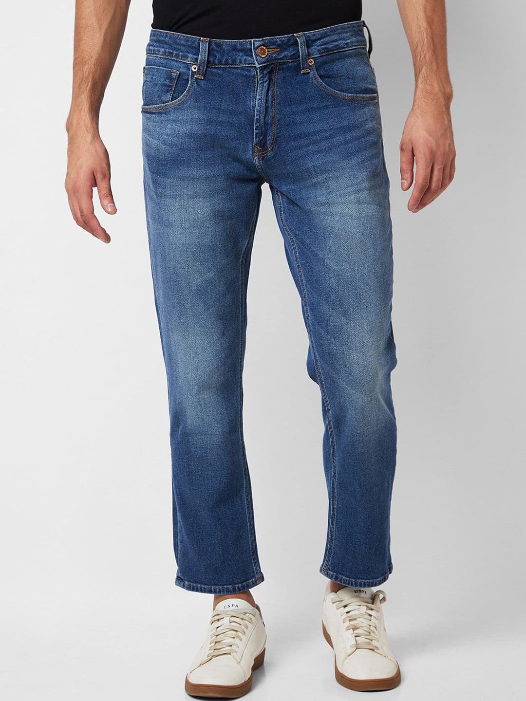 SPYKAR Men Rover Fit, Mid Rise Regular fit, Heavy Fade Clean Look Stretchable Jeans - view 1