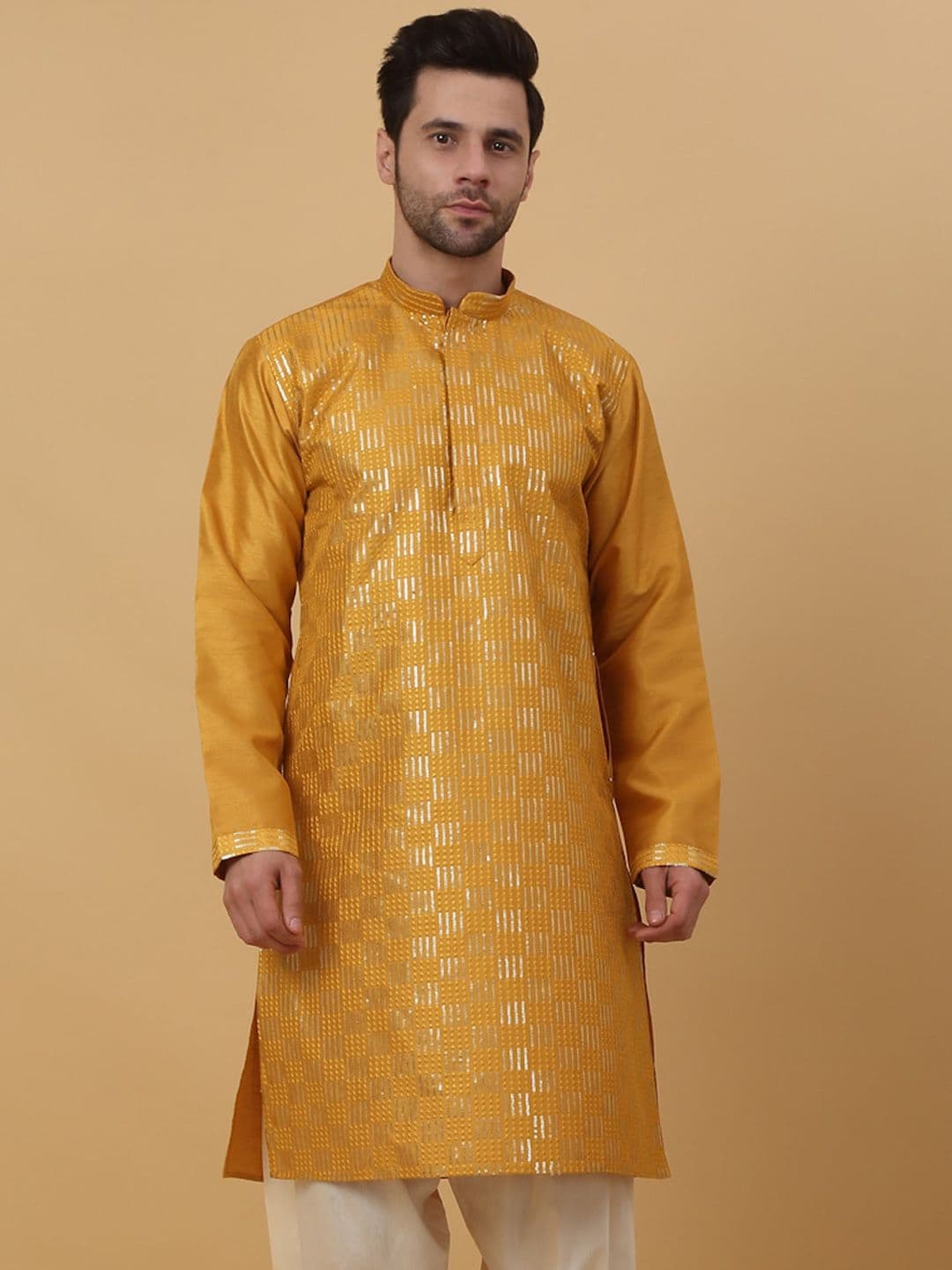 KRAFT INDIA Men Thread Work Kurta - view 1