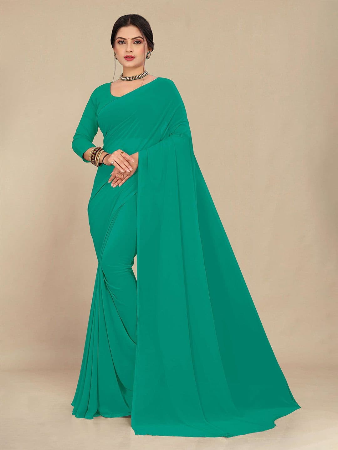 STAVA CREATION Pure Georgette Saree - view 1