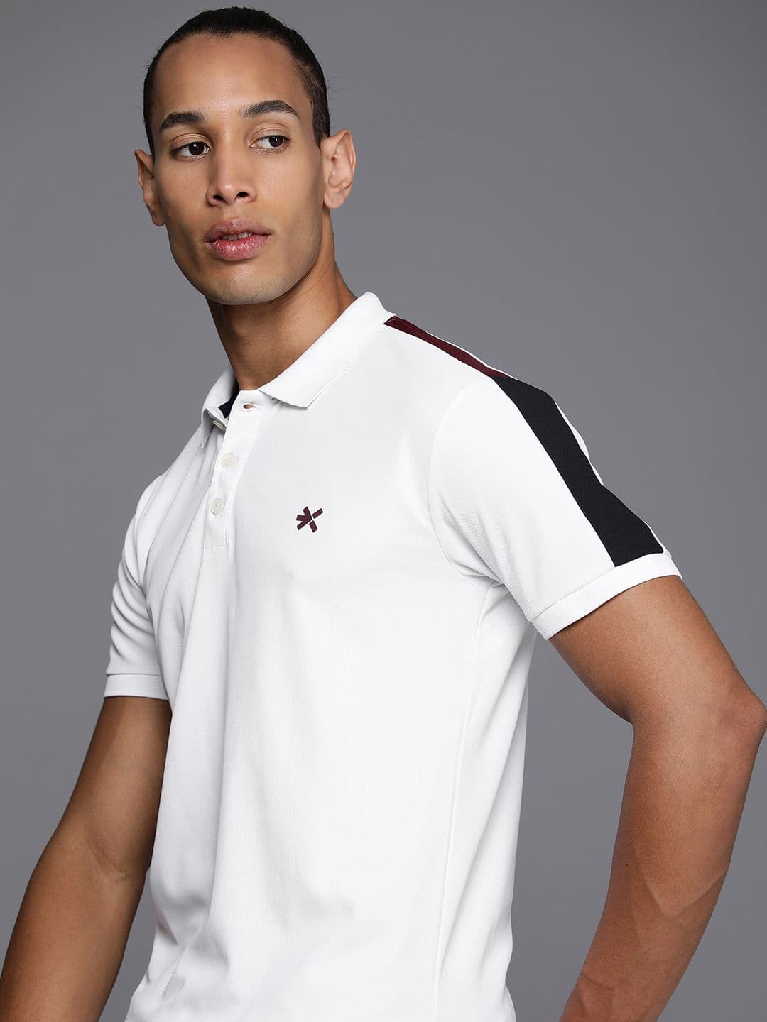 HRX by Hrithik Roshan Men Striped Polo Collar Tennis T-shirt - view 1