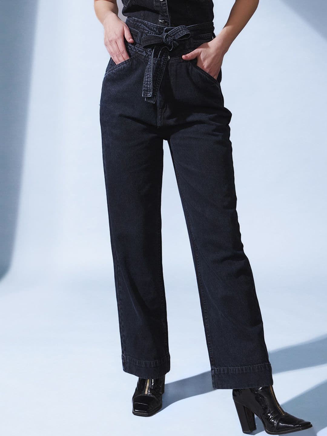 STREET 9 Women Smart Straight Fit High-Rise Cotton Jeans - view 1