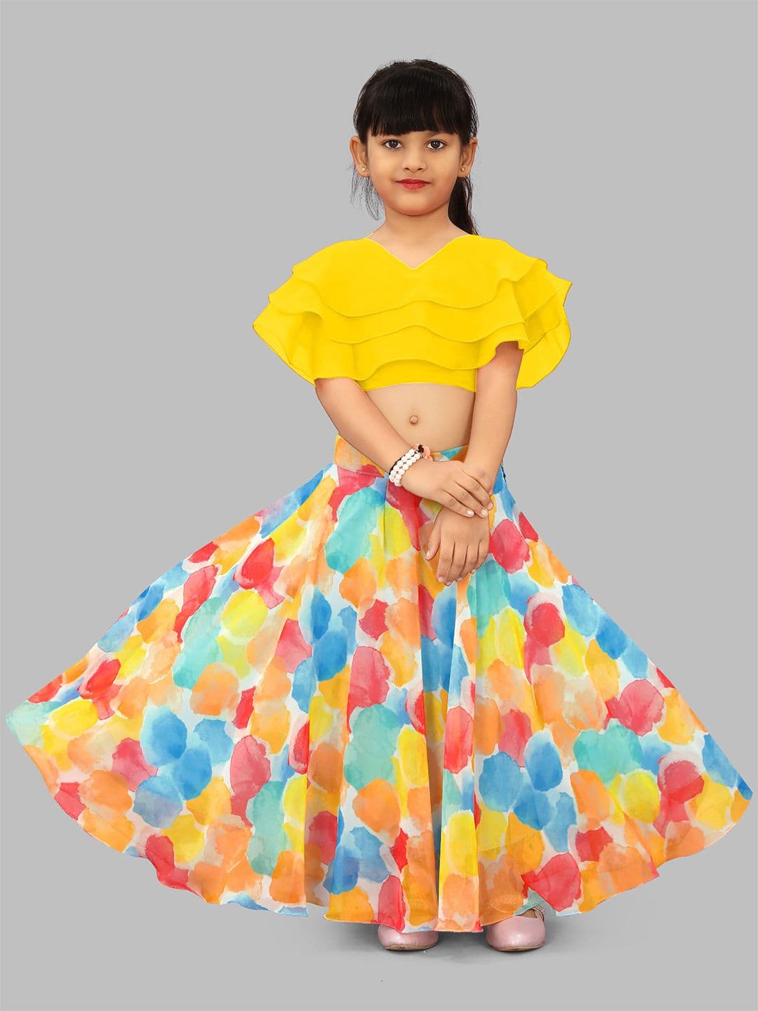 BAESD Girls Tie and Dye Ready to Wear Lehenga & Choli - view 1