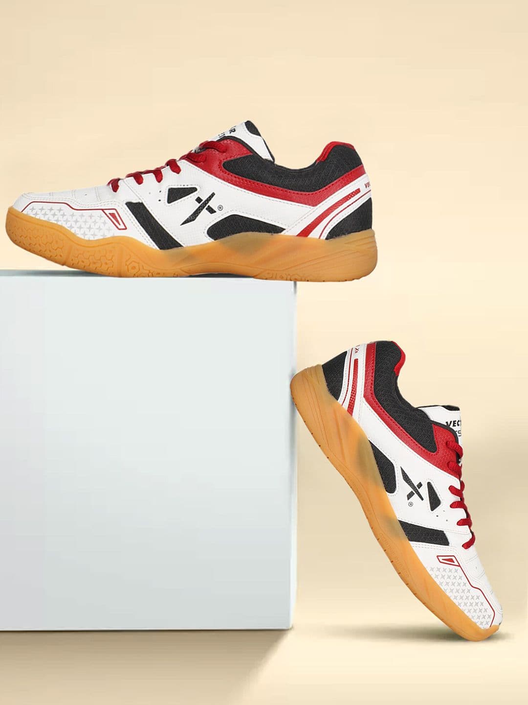 VECTOR X CS 2100 Synthetic Leather Upper With Rubber Non Marking Sole Badminton Shoes - view 1