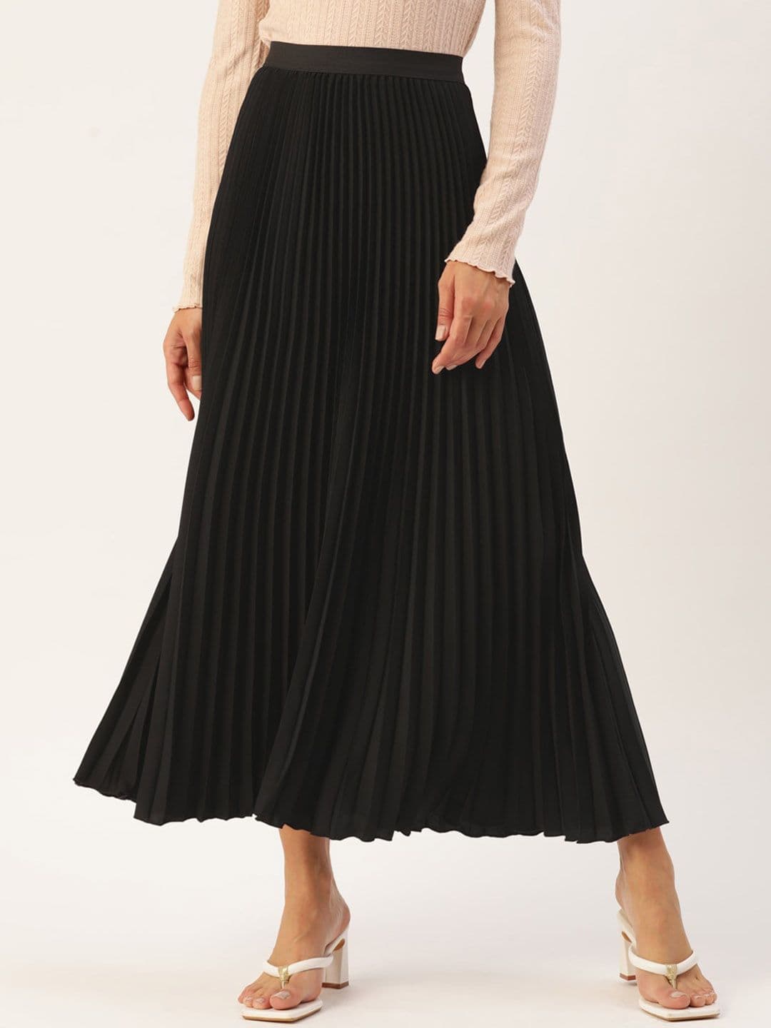 WISSTLER Accordian Pleated Maxi Flared Skirt - view 1