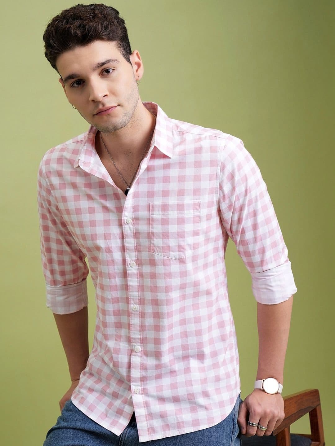 HIGHLANDER Checked Slim Fit Shirt - view 1