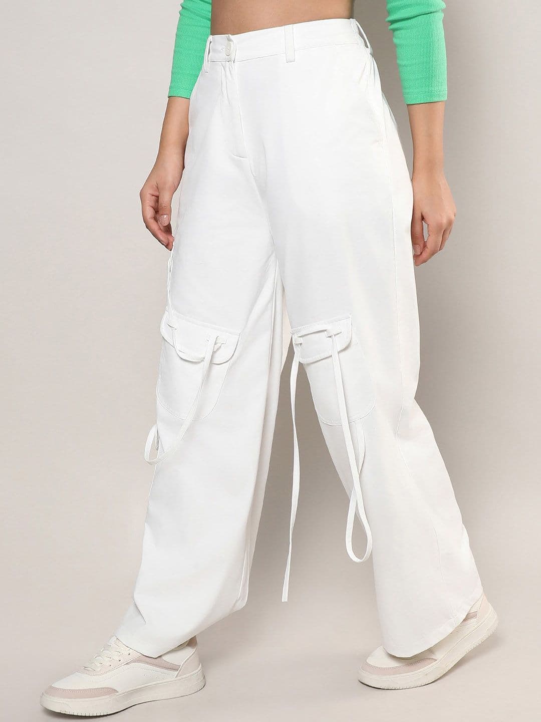 PINACOLADA Women Relaxed Loose Fit Easy Wash Cargos Trousers - view 1