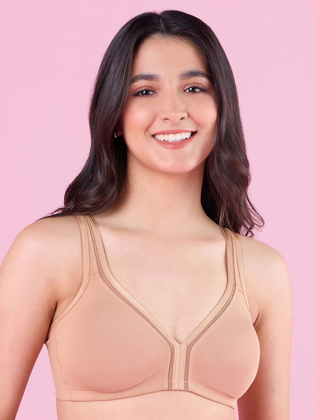Nykd Medium Coverage All Day Comfort Super Support Cotton Plunge Bra - view 1