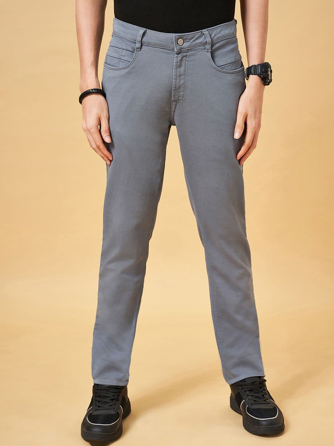 SF JEANS by Pantaloons Men Slim Fit Mid-Rise Clean Look Stretchable Jeans - view 1