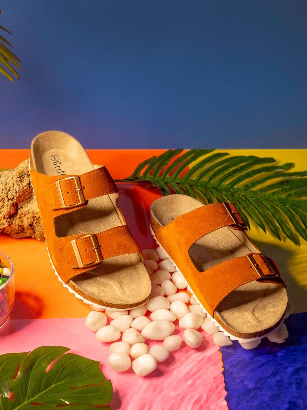 GRIFFIN Buckle Detail Comfort Sandals - view 1