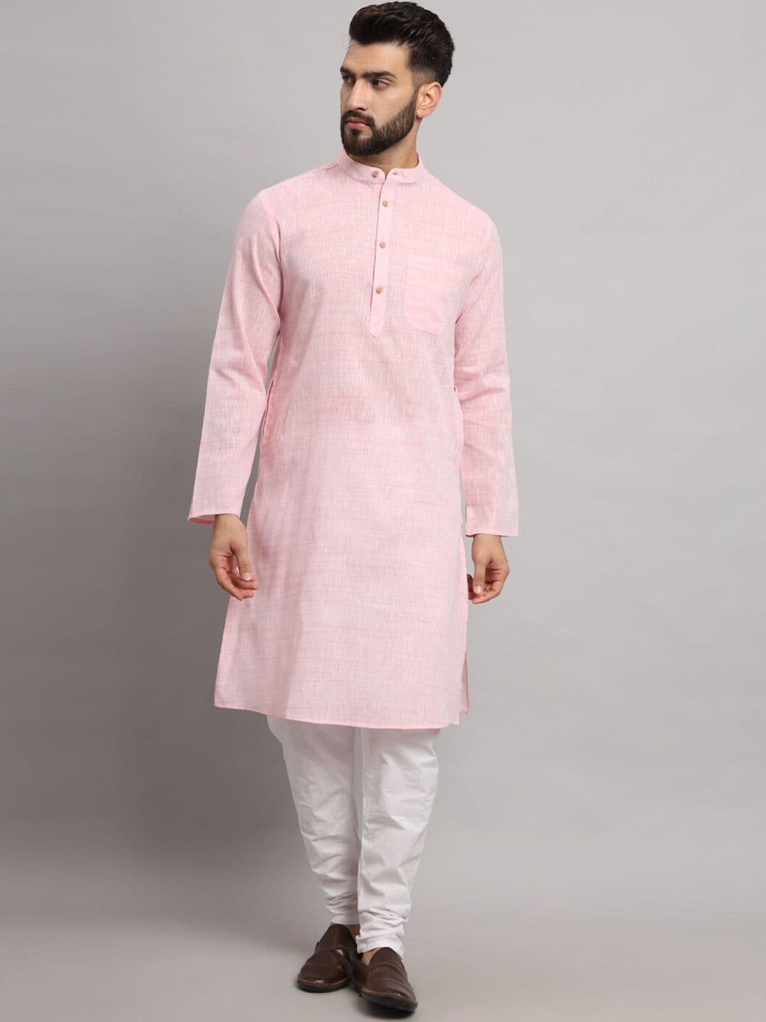 Latest Chikan Garments Band Collar Long Sleeves Straight Kurta - view 1