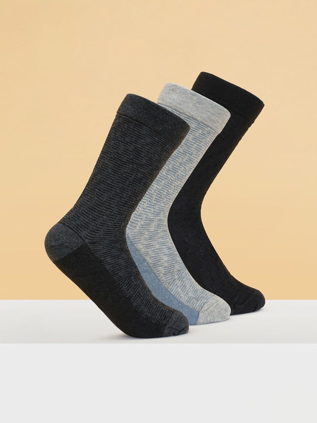 BYFORD by Pantaloons Men Pack Of 3 Patterned Calf-Length Socks - view 1