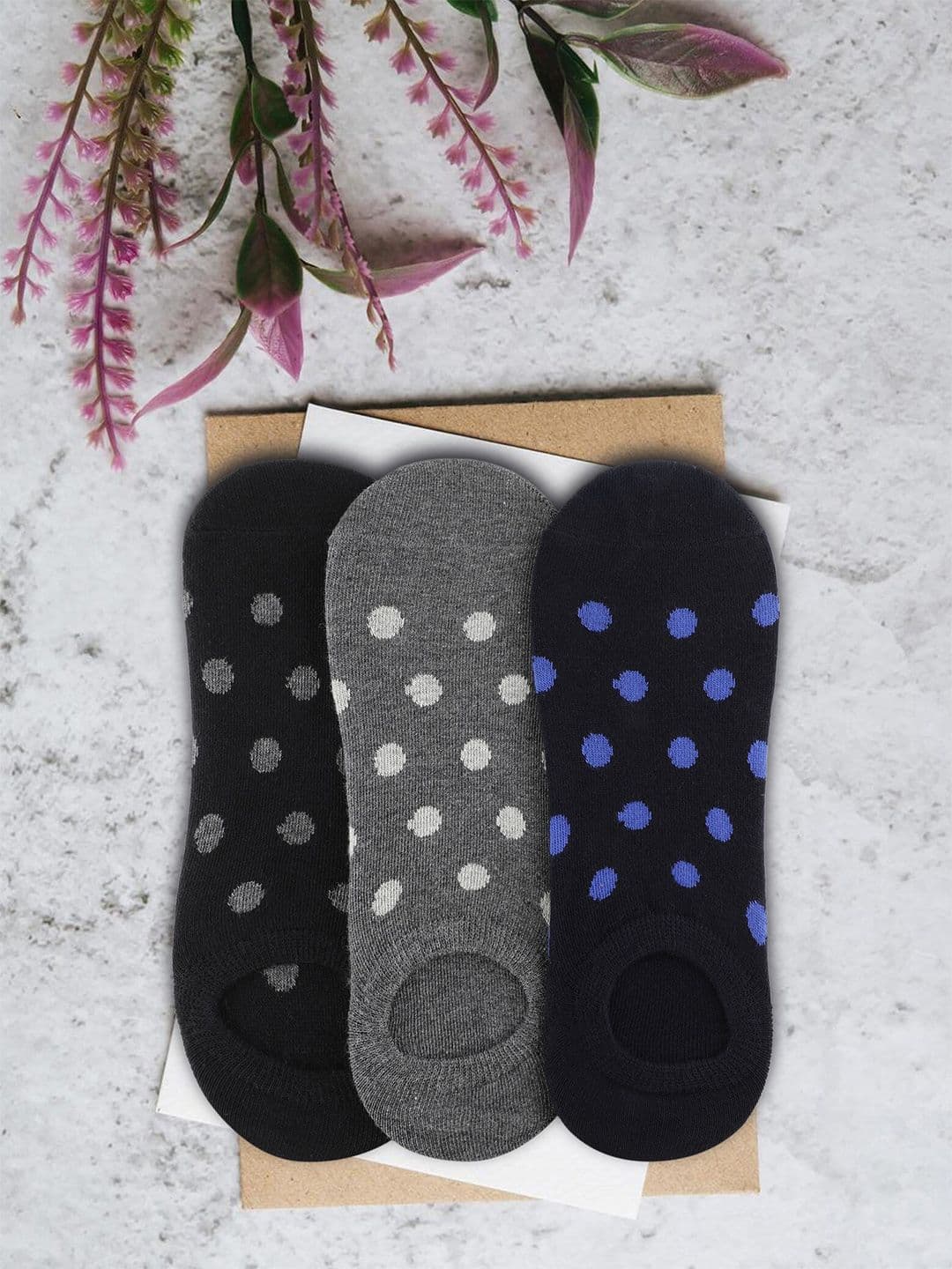 Alvaro Castagnino Men Pack Of 3 Patterned Shoe Liners Socks - view 1