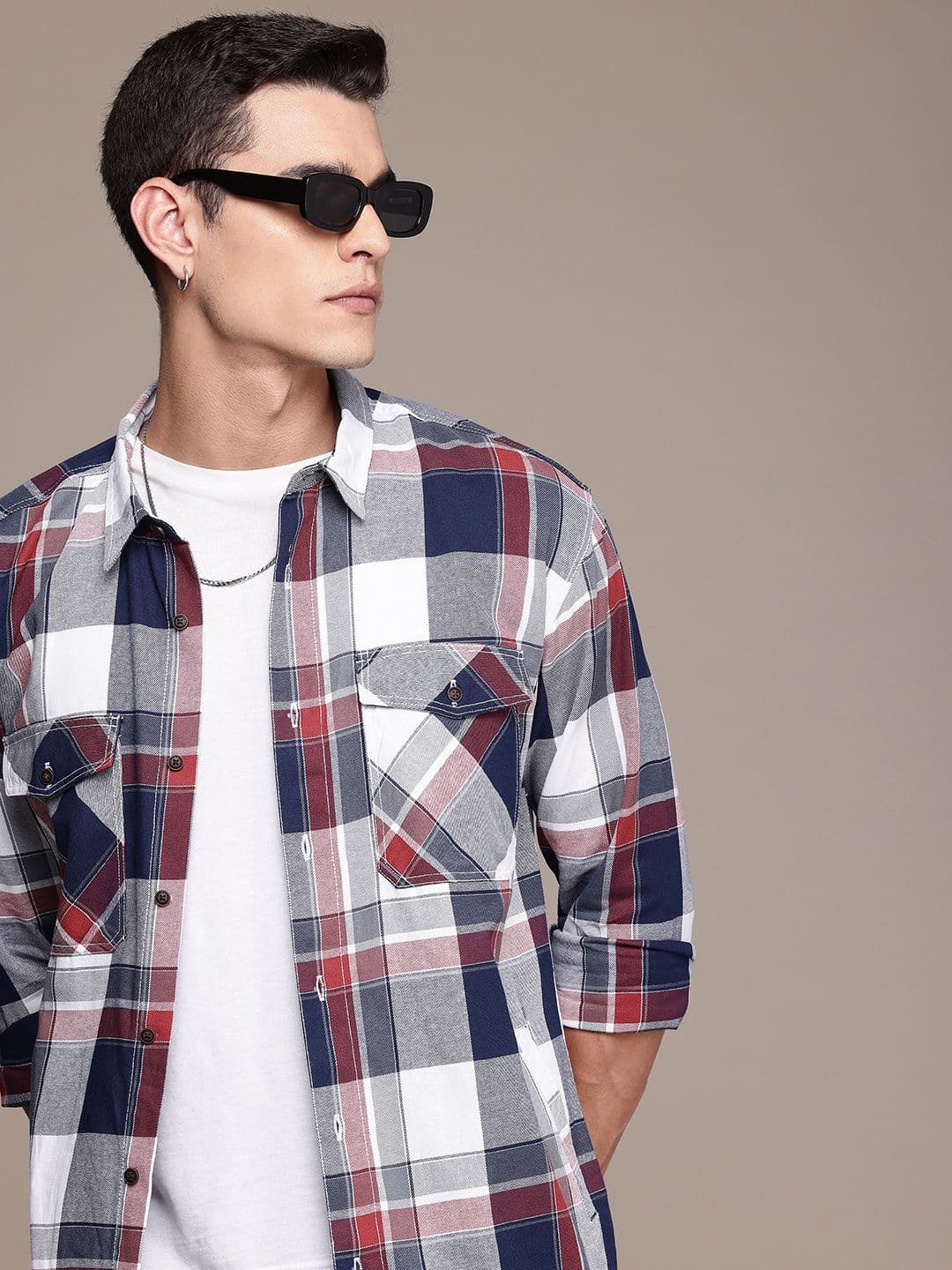 The Roadster Life Co. Pure Cotton Opaque Checked Relaxed Fit Casual Shirt - view 1