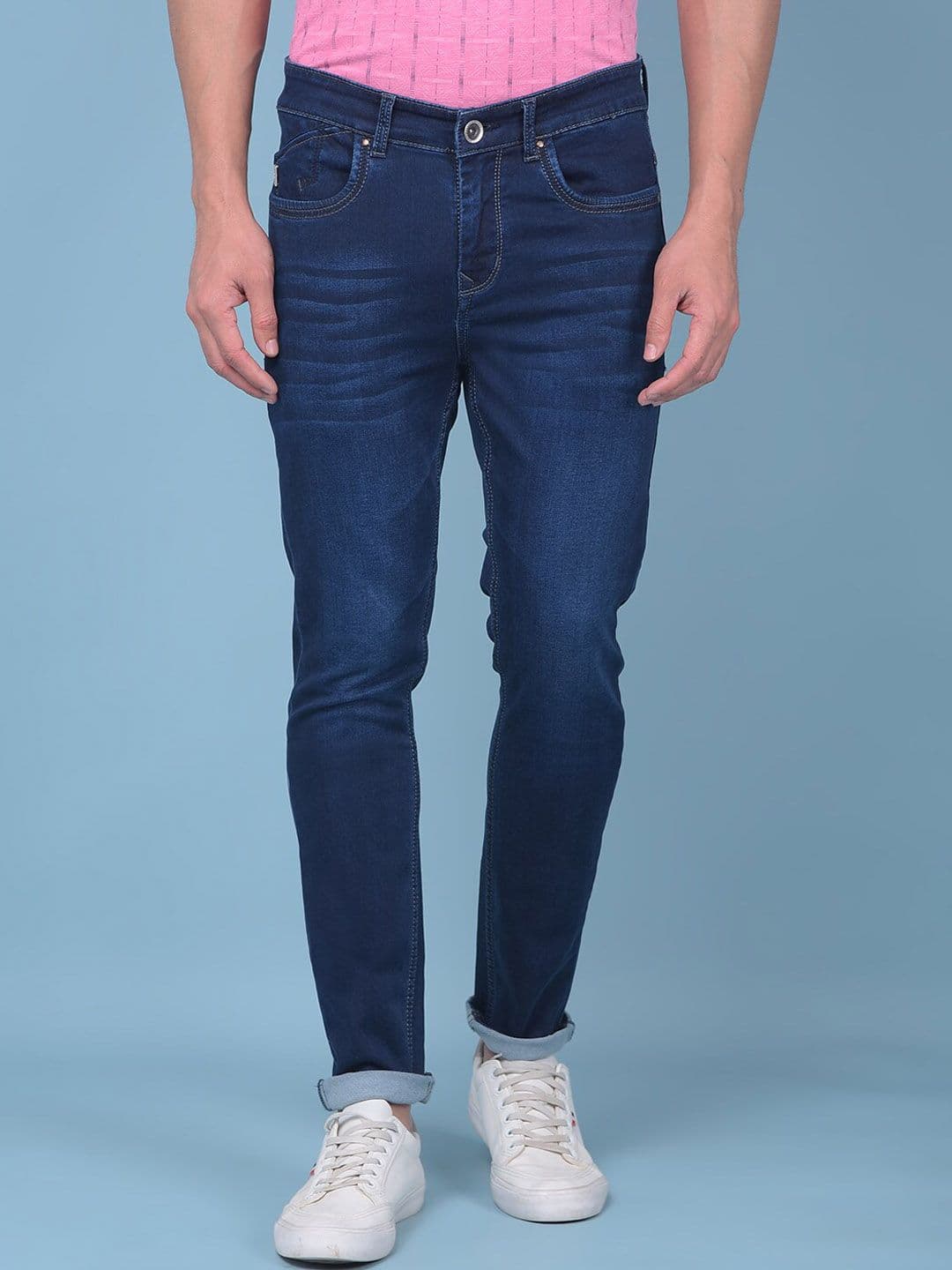 Crimsoune Club Men Skinny Fit Mid Rise Clean Look Stretchable Jeans - view 1