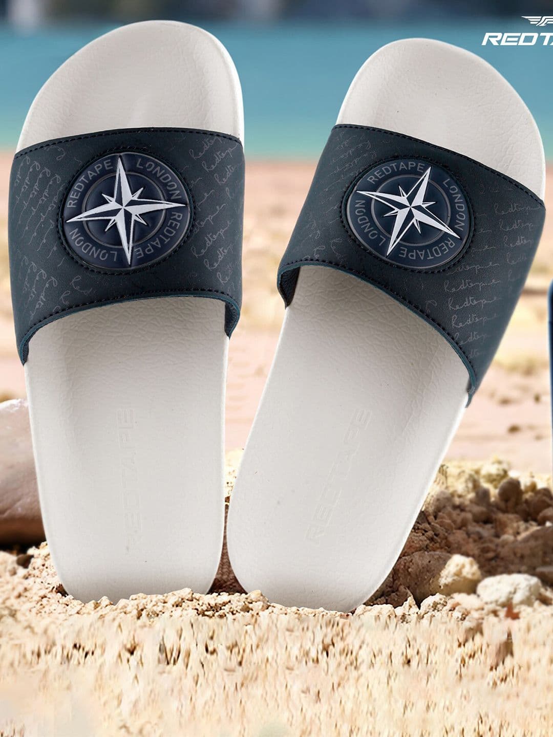 Red Tape Men Printed Sliders - view 1
