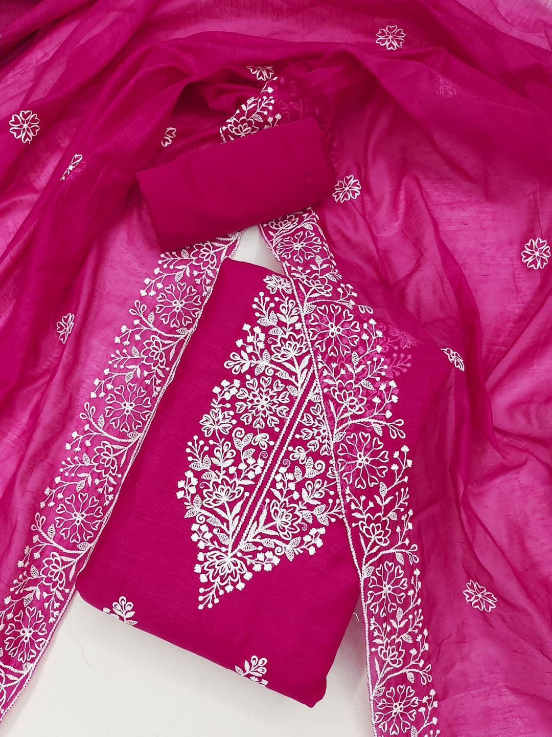 KALINI Floral Embroidered Unstitched Dress Material - view 1