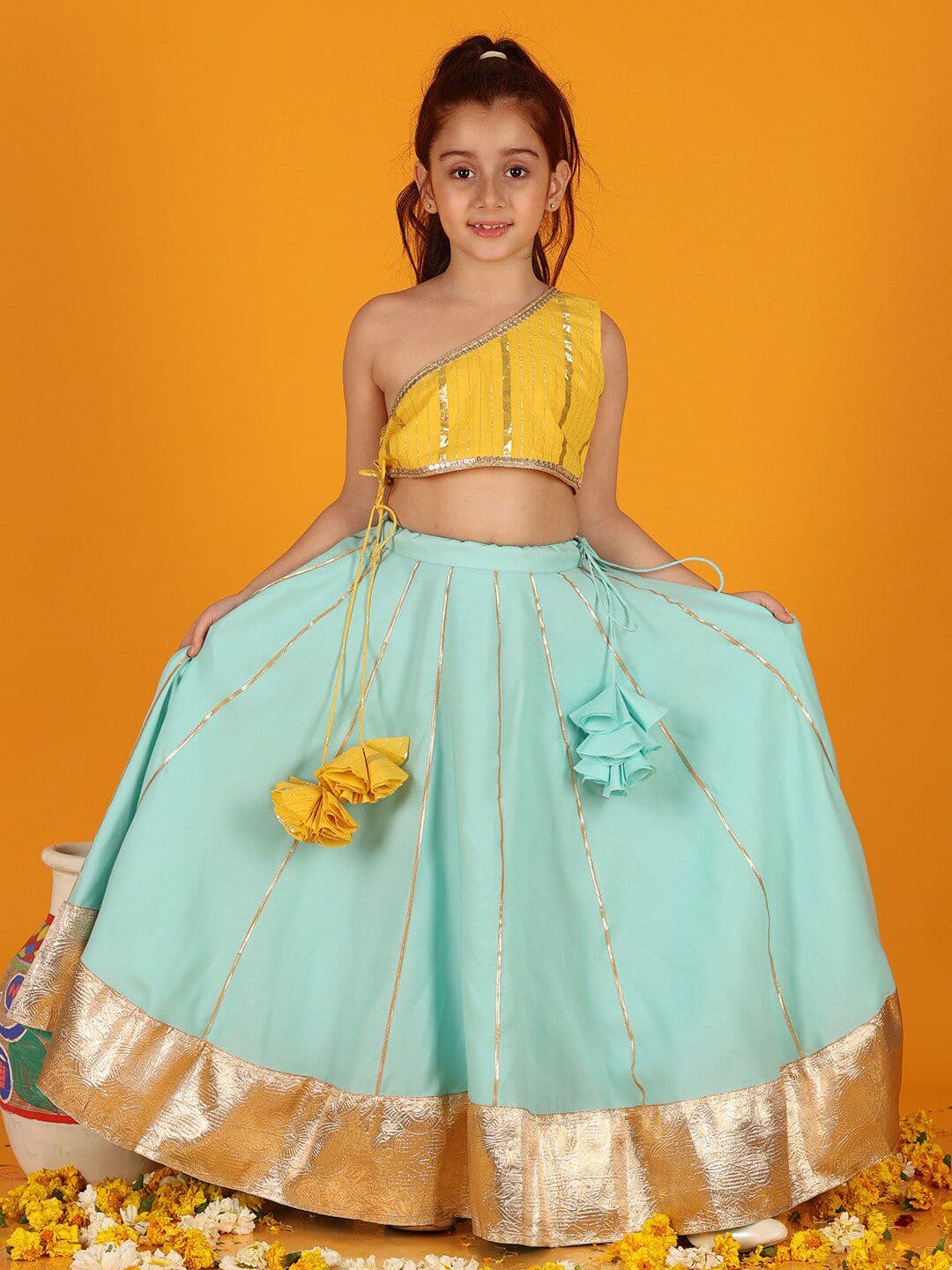 Jilmil Girls Embellished Ready to Wear Lehenga Choli - view 1