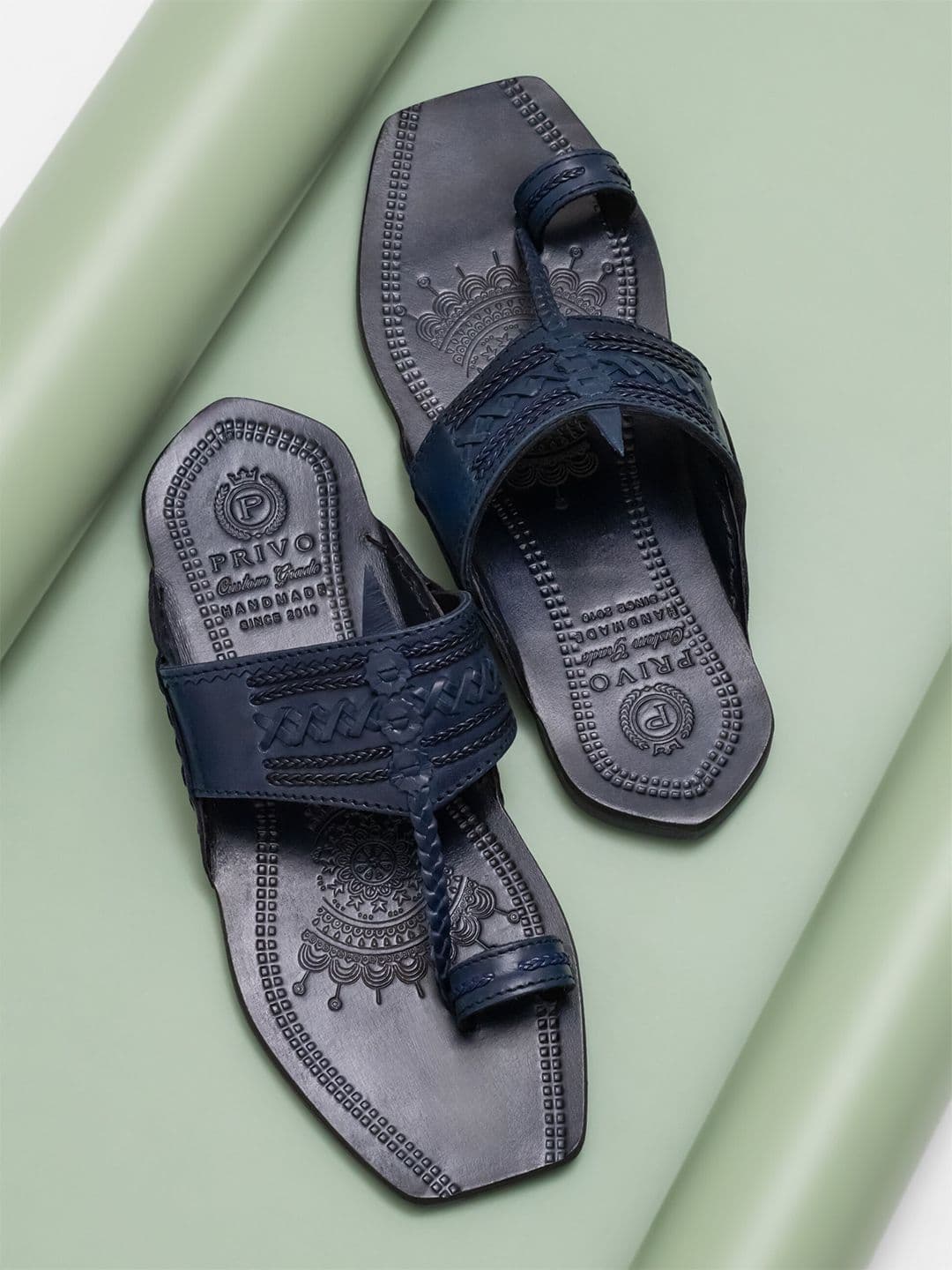 PRIVO by Inc.5 Men Ethnic Kolhapuris Leather Comfort Sandals - view 1