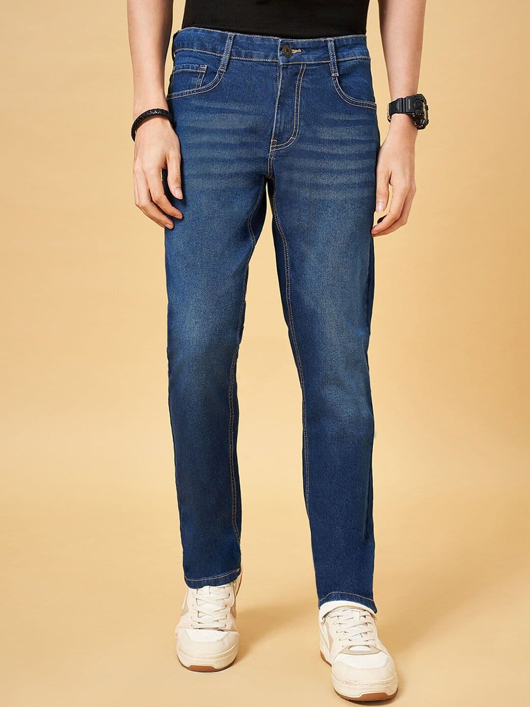 SF JEANS by Pantaloons Men Slim Fit Light Fade Stretchable Jeans - view 1