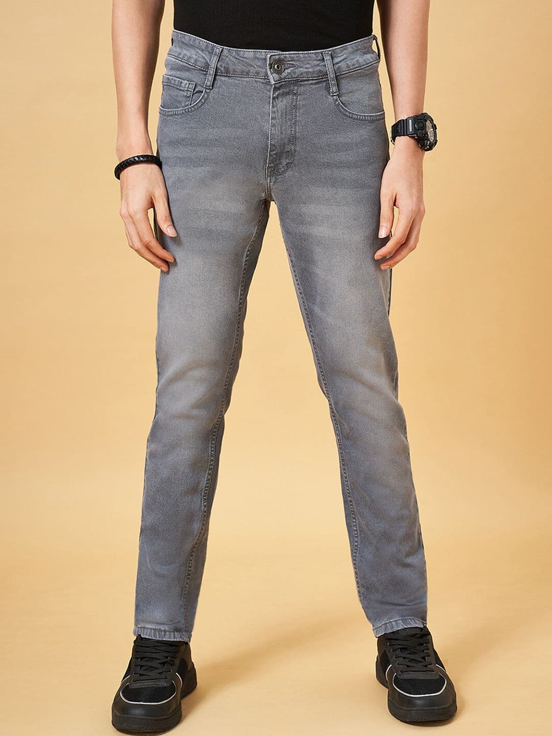 SF JEANS by Pantaloons Men Slim Fit Light Fade Stretchable Jeans - view 1