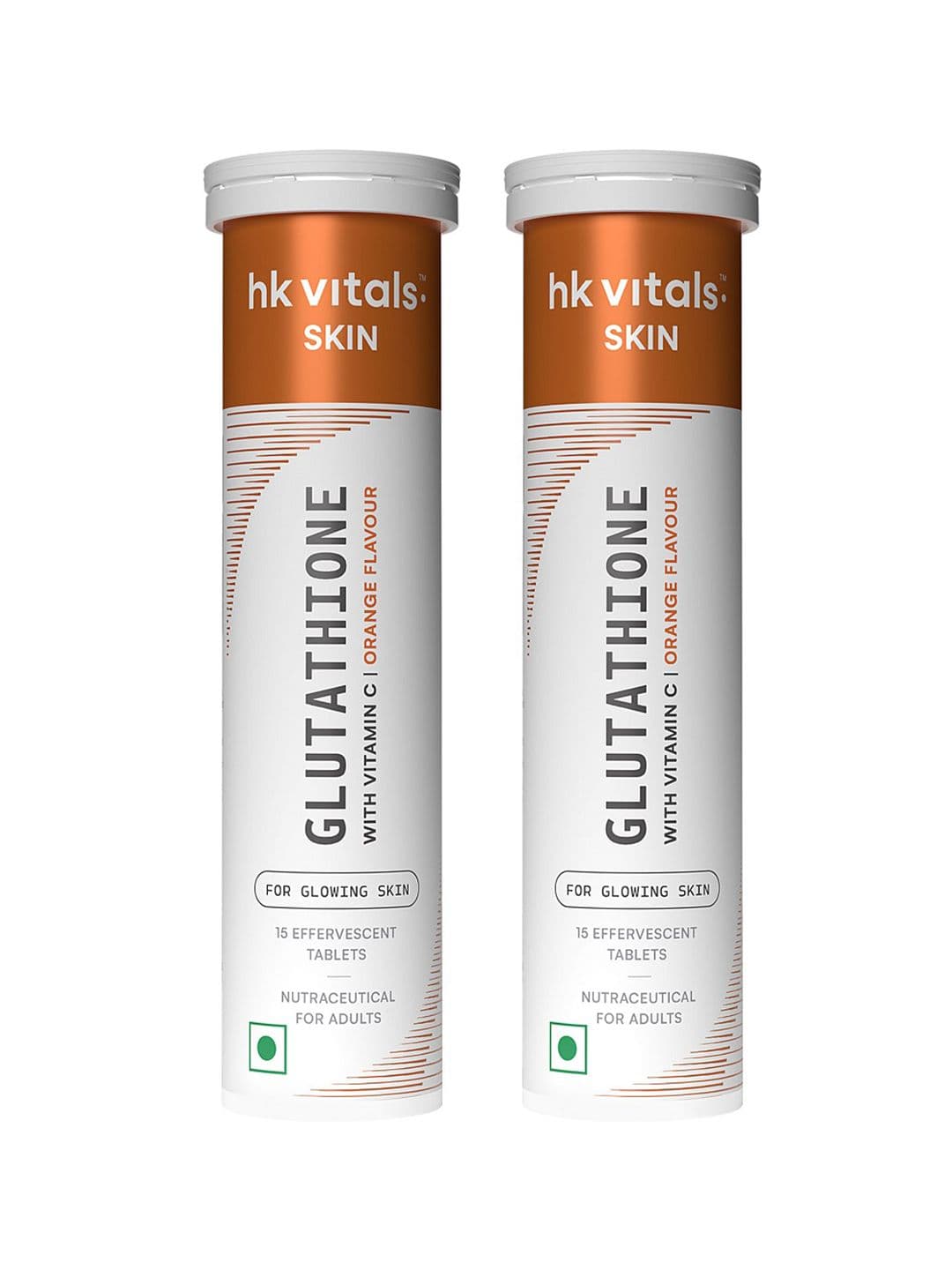 HK VITALS Set Of 2 Glutathione Tablets - Orange Flavour - 15 Tablets Each - view 1
