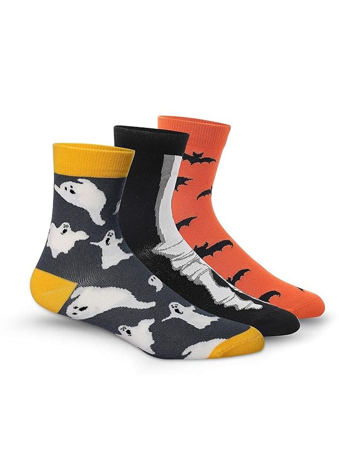 Supersox Pack Of 3 Patterned Combed Cotton Crew-Length Socks - view 1