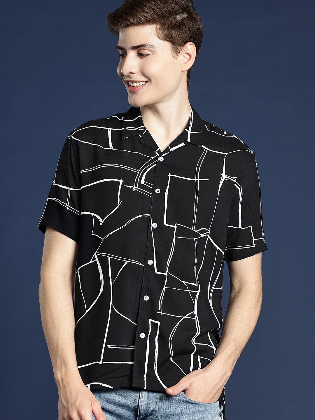 Mast & Harbour Men Abstract Printed Casual Shirt - view 1