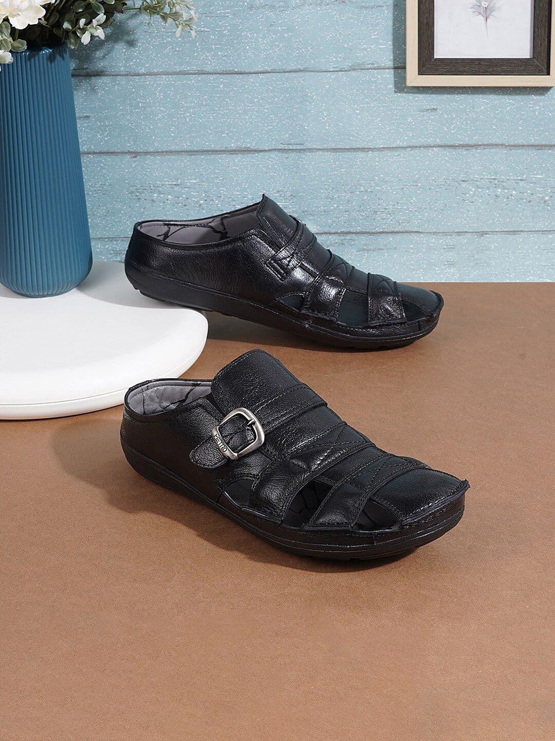 Metro Men Leather Shoe-Style Sandals - view 1