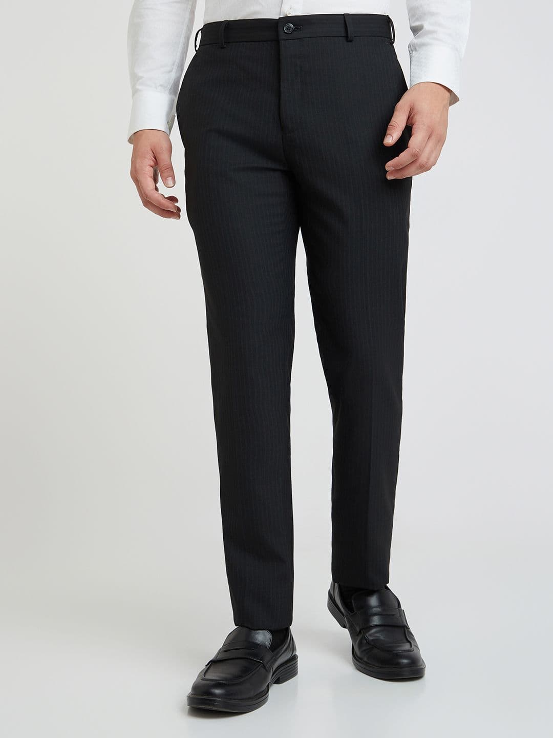 Raymond Men Striped Slim Fit Formal Trousers - view 1