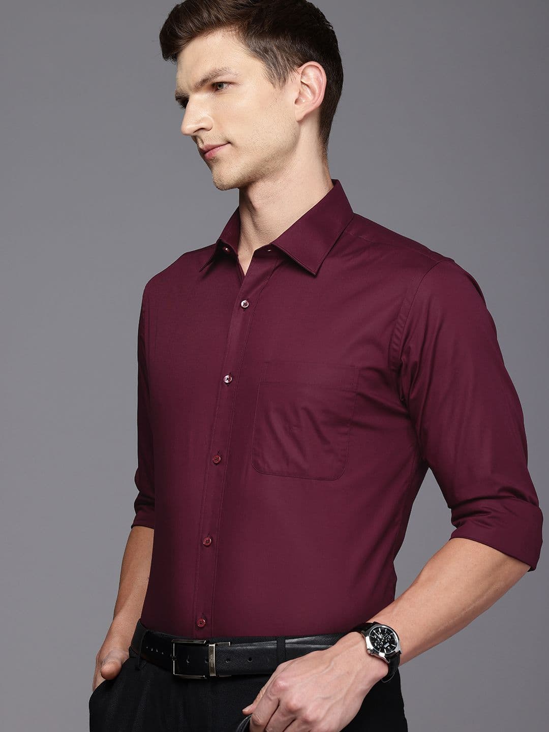 Raymond Slim Fit Pure Cotton Formal Shirt - view 1