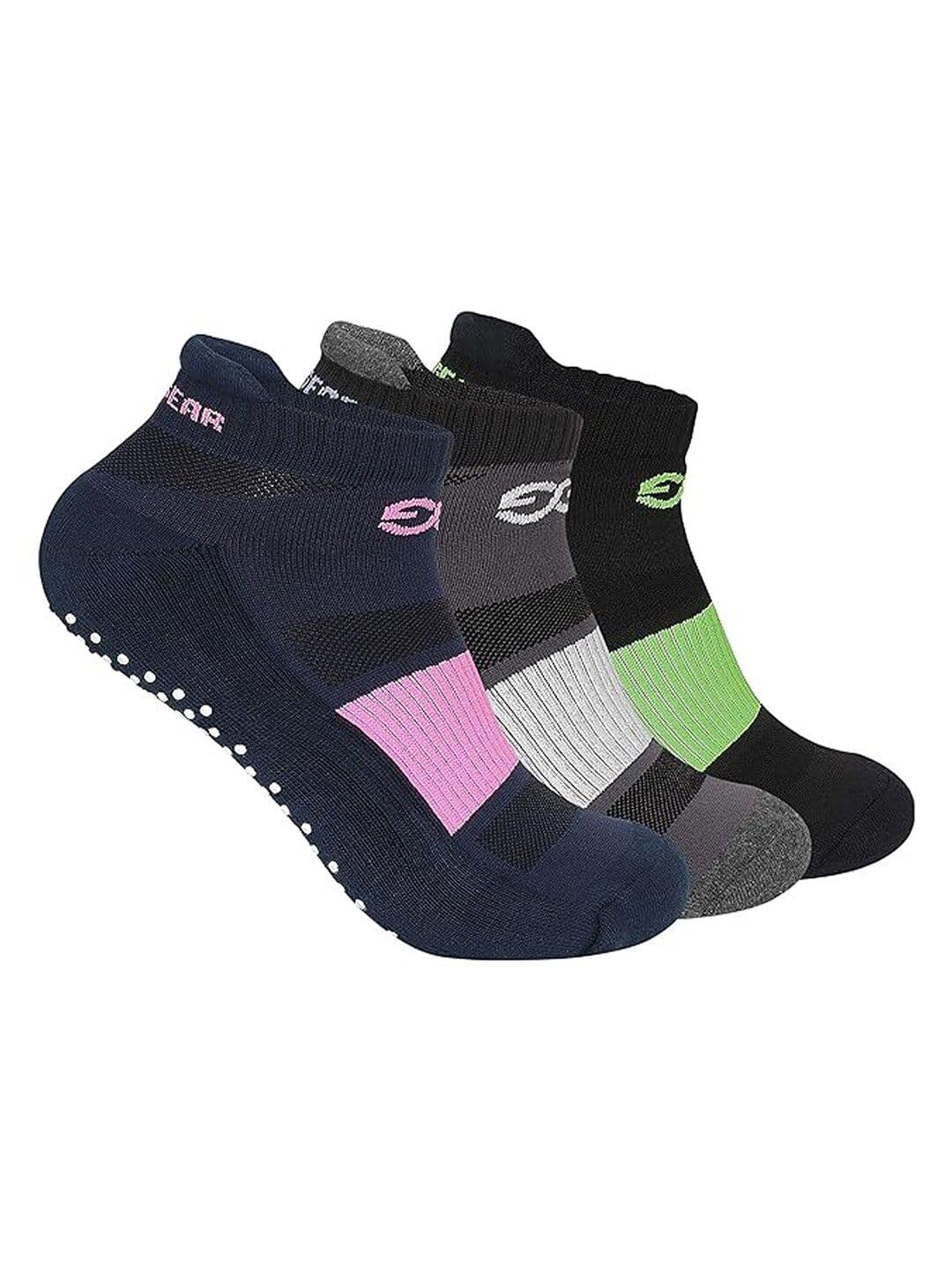 SuperGear Men Pack Of 3 Patterned Cotton Yoga Ankle Length Socks - view 1