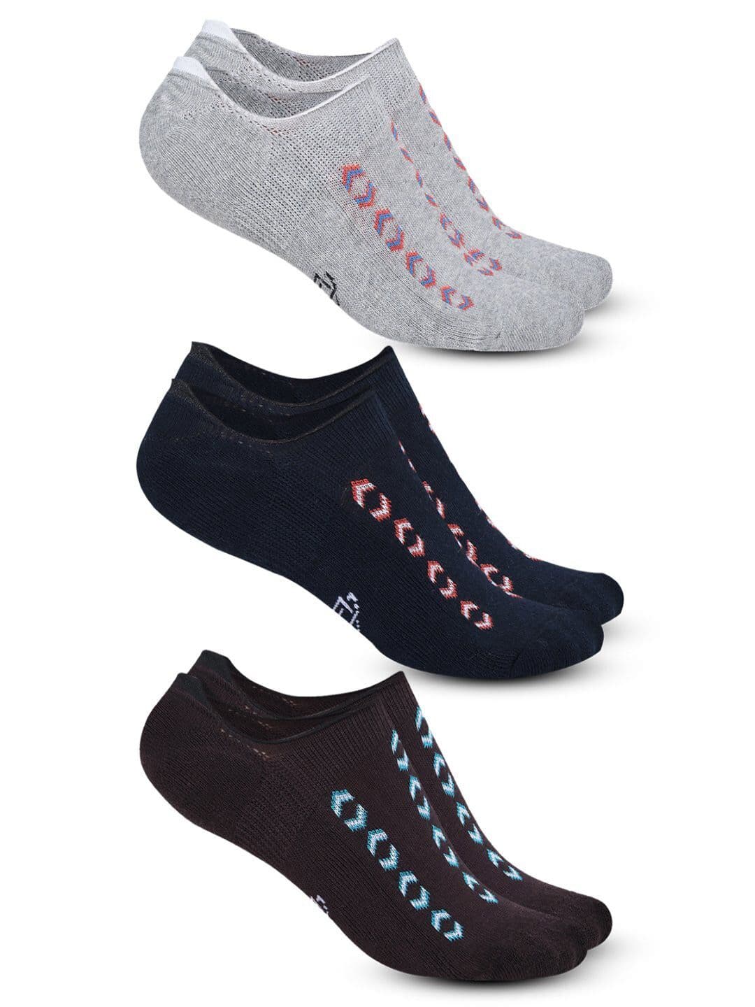 Dollar Socks Men Pack Of 3 Assorted Patterned Cotton Shoe Liner - view 1