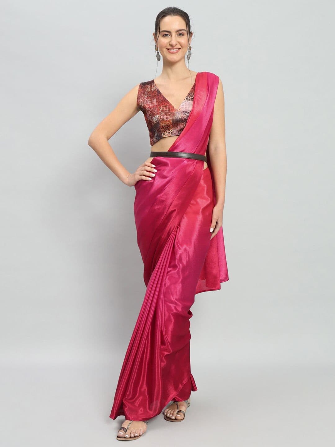 RACHNA Satin Ready to Wear Saree - view 1