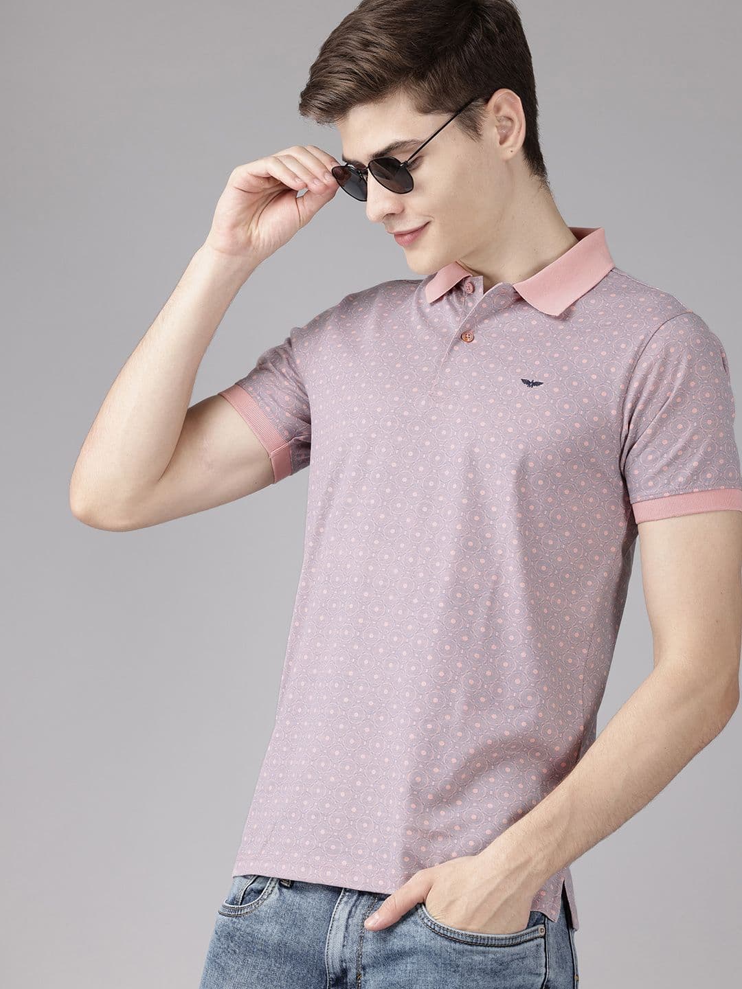 Park Avenue Printed Polo Collar Slim Fit T-shirt - view 1