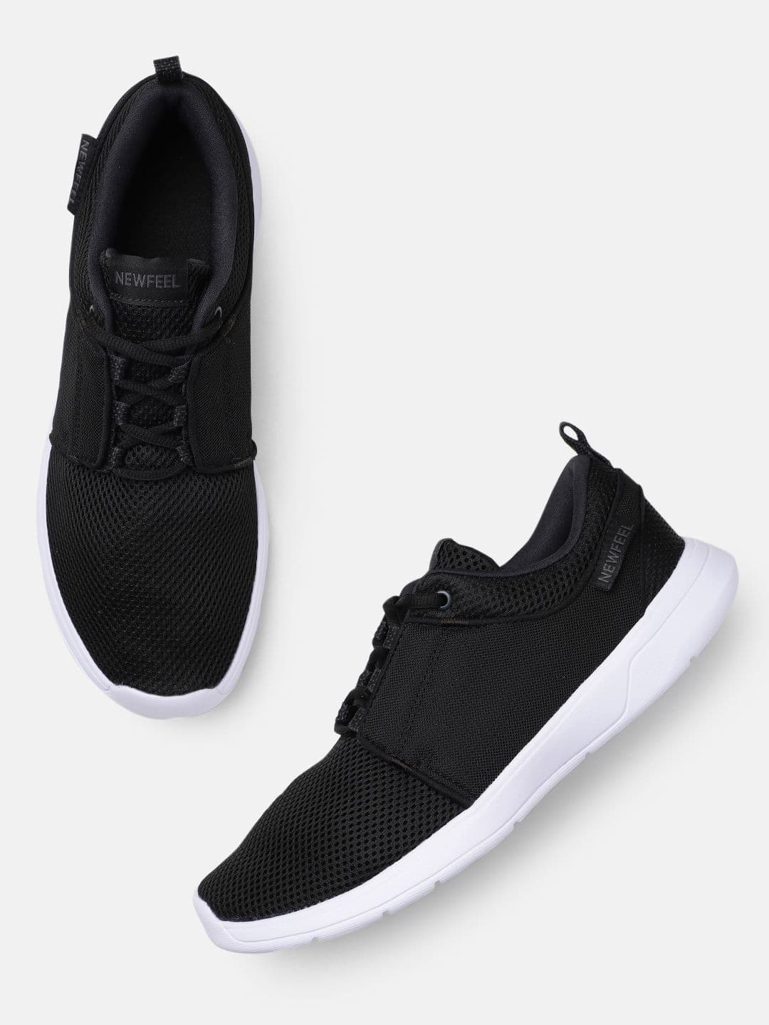 Decathlon NEWFEEL - Men Black Cushioned Slip-On Walking Shoes - view 1