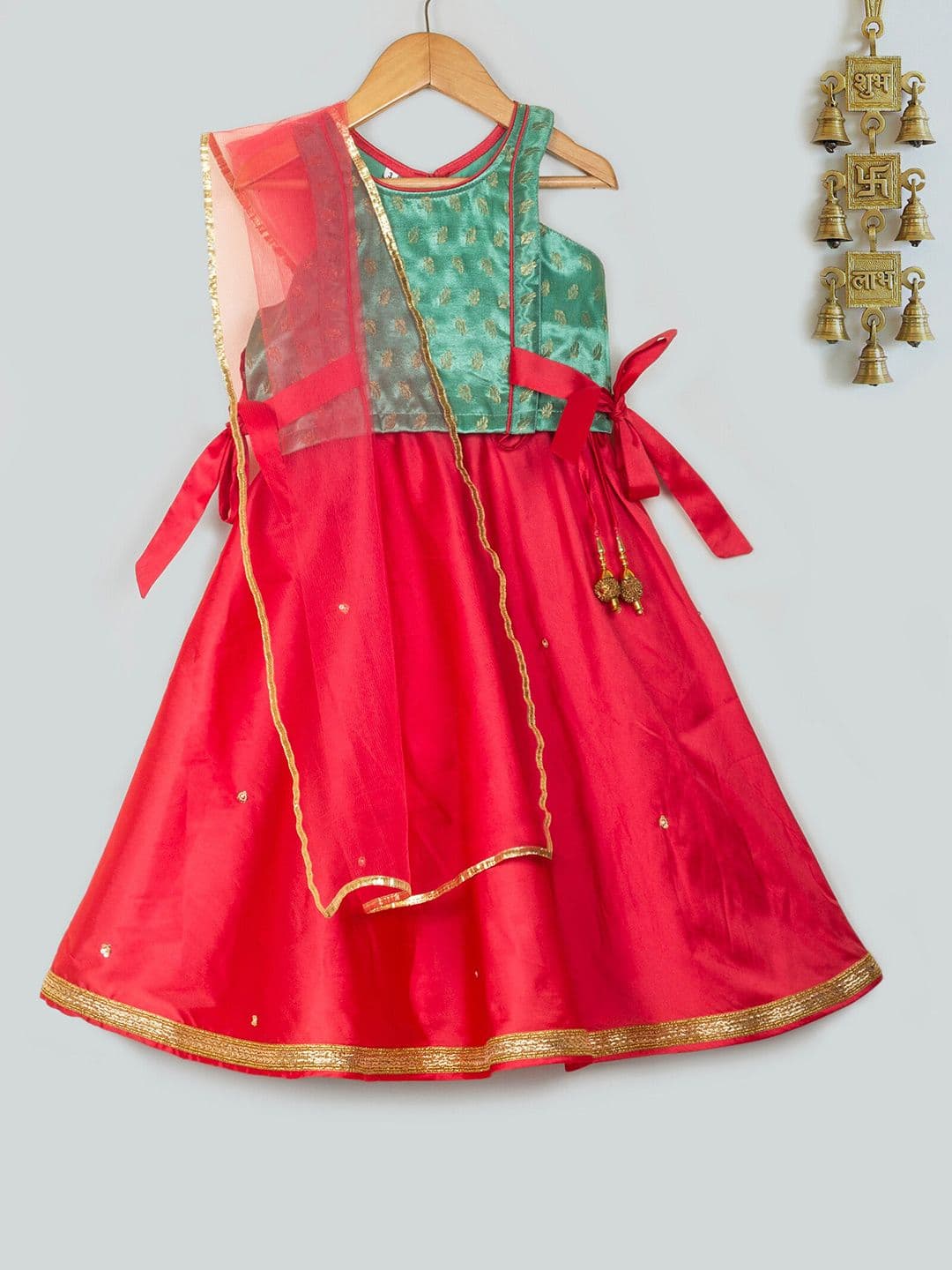 Tangerine Closet Girls Ready to Wear Lehenga & Blouse With Dupatta - view 1