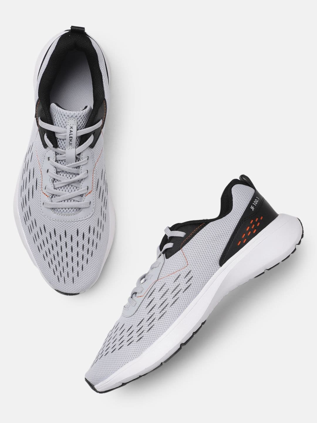 Decathlon Kalenji - Men Grey Orange Jogflow 100.1 Superior Grip Cushioned Running Shoes - view 1