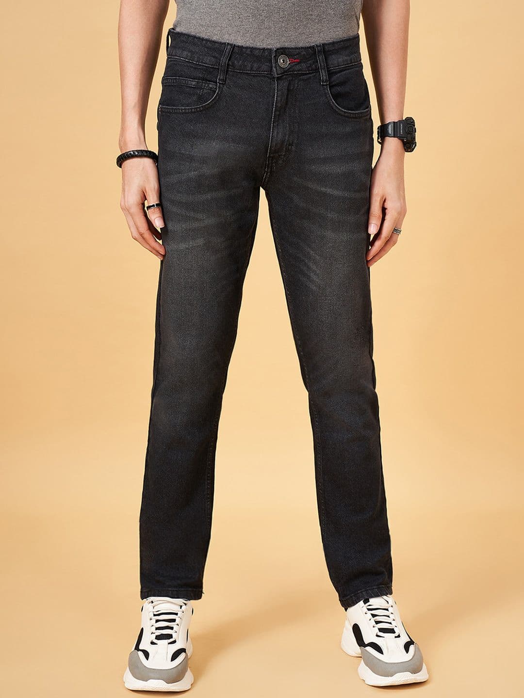 SF JEANS by Pantaloons Men Slim Fit Clean Look Light Fade Jeans - view 1