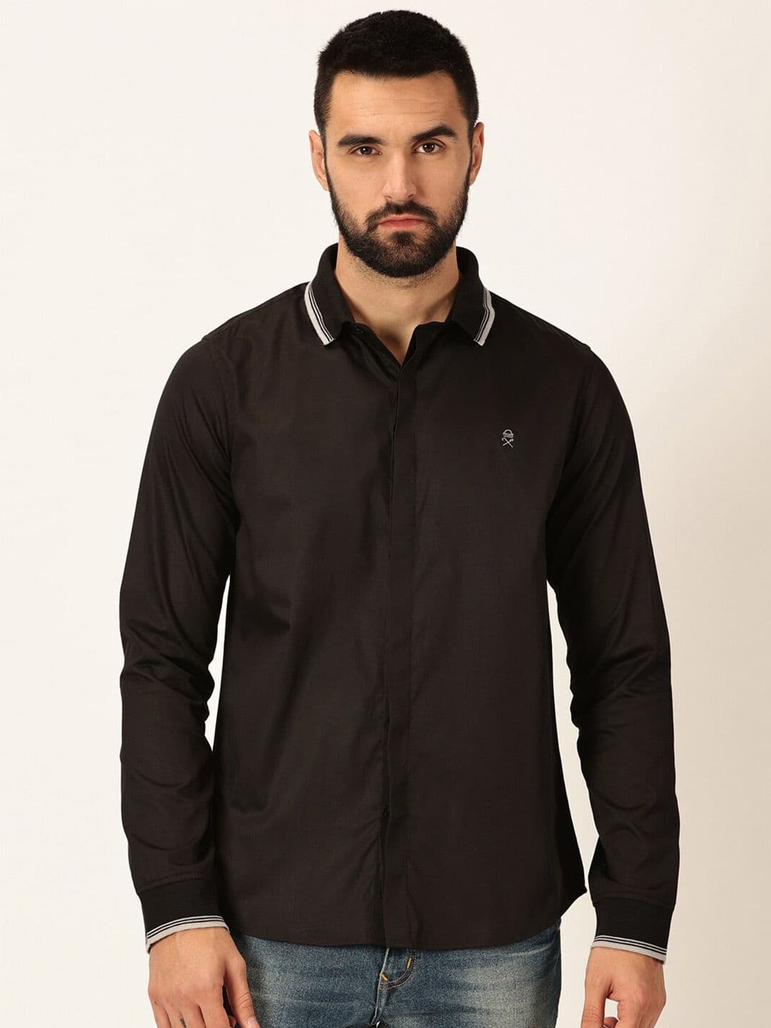 Thomas Scott Premium Spread Collar Long Sleeves Casual Shirt