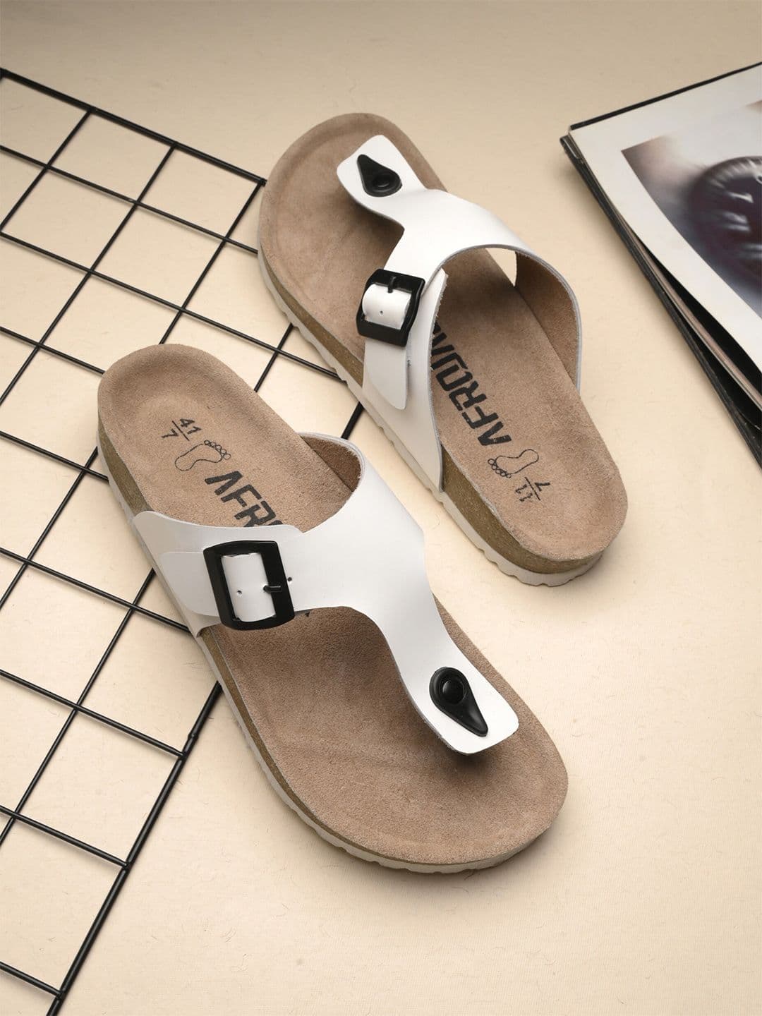 AfroJack Men Buckle Detailed Thong Flip-Flops - view 1