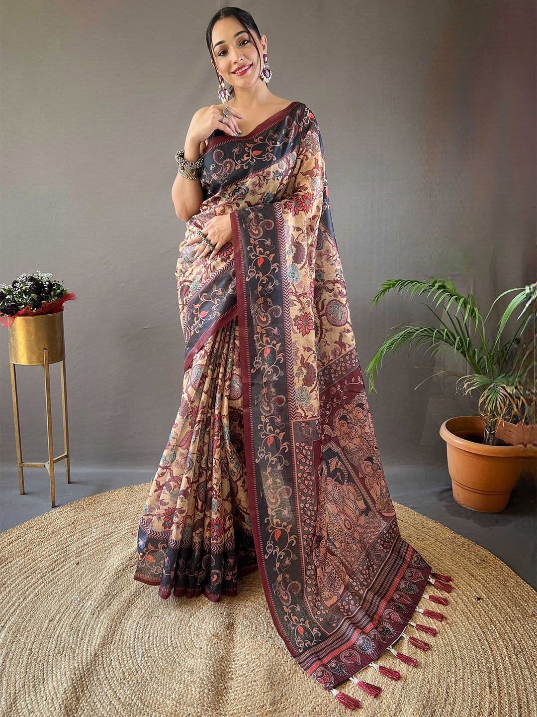 Mitera Kalamkari Printed Saree - view 1
